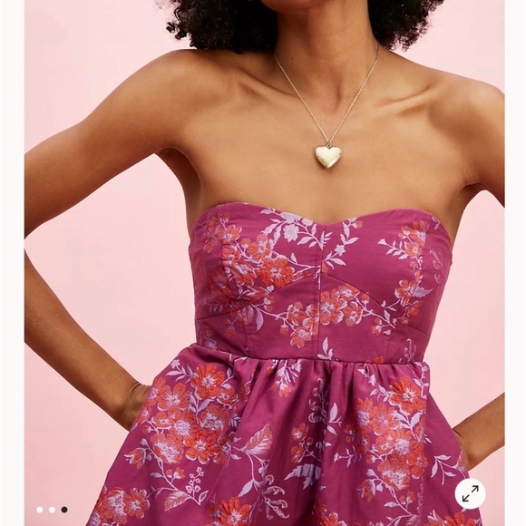 Free People Matilda strapless mini dress, size large and NWT. Tie in back is ❤️ - Picture 3 of 14